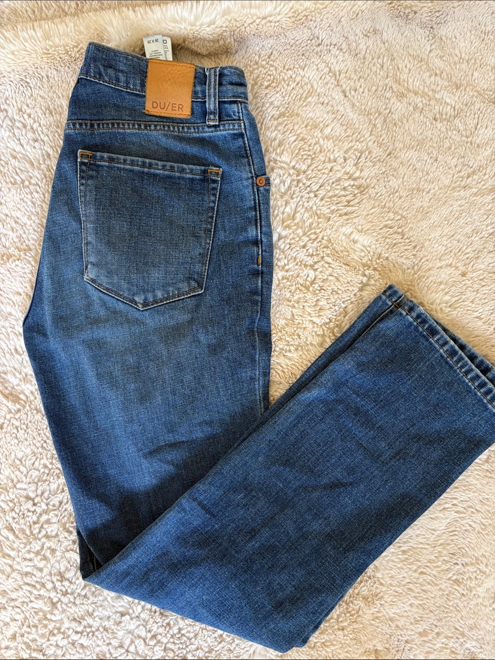 DU/ER straight leg button fly jeans 26x29